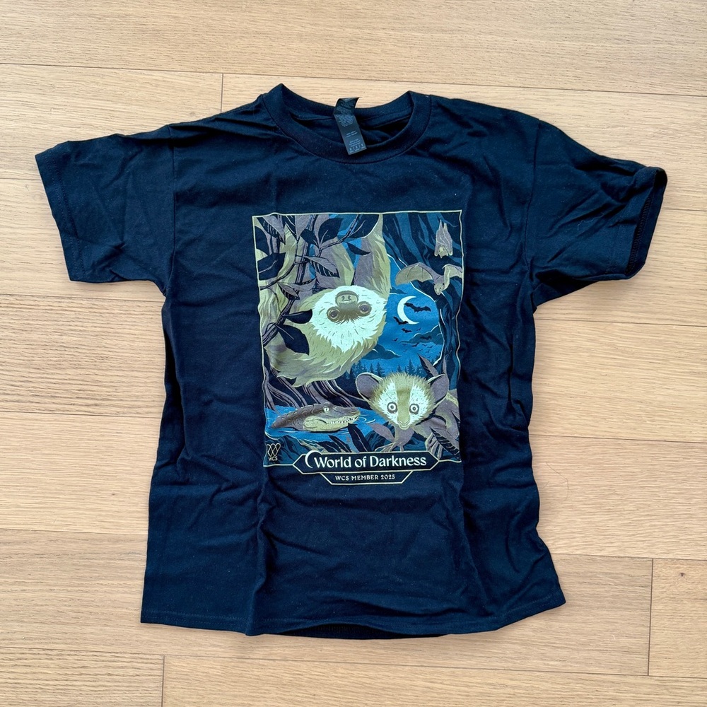 Bronx Zoo World of Darkness Glow-in-the-dark Heavy Cotton Black T-Shirt - Size M